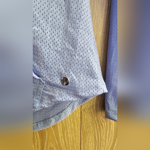 BuffBunny Rain Water Blue Mesh Jacket Medium Gym Wear - Picture 3 of 5